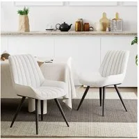 HawthyHome Esszimmerstuhl bequeme Polsterstühle Küchenstuhl (2 St), mit Rückenlehne und Metallbeine