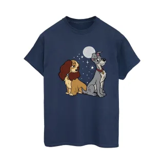 Disney - "Lady And The Tramp" T-Shirt für Damen (Marineblau)