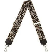 MIRROSI Schulterriemen Made in Italy aus Echtleder Schultergurt für Tasche zum Wechseln (Schwarz, Karabiner in silberner Farbe, 1x Taschengurt) 5cm Breit Bohemian Style