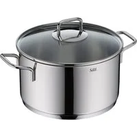 Silit Kochtopf Extra Cook, mit Glasdeckel, Edelstahl 18/10 (2-tlg), SiliTherm Universalboden, induktionsgeeignet, spülmaschinengeeignet