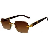 salazar.plus Sonnenbrille Randlos Rechteckig Unisex 2 Farben Rahmenlos Damen Herren Brille