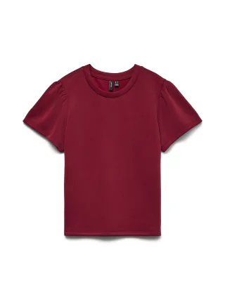 VERO MODA - VMELLA SS O-NCK TOP JRS Biking Red - Gr. - XL