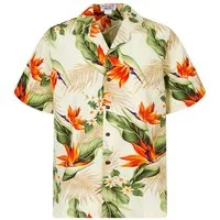 Pacific Legend Hawaiihemd "Strelitzie" Herren Kurzarm Baumwolle Kokosknöpfe Original Hawaii
