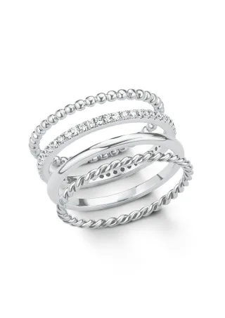 s.Oliver - Fingerring beige - Gr. - 50