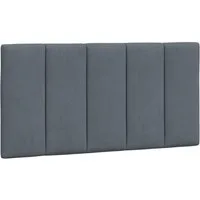vidaXL Bett Kopfteilkissen "Hanko" Dunkelgrau 100 cm Samt (1-tlg)