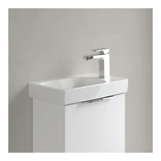 Villeroy und Boch Architectura Handwaschbecken 43864901 48x27,5cm, Becken links, 1 Hahnloch, ohne Überlauf, weiß