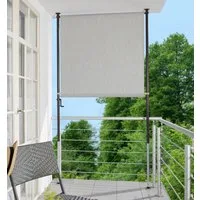 Angerer Freizeitmöbel Klemm-Senkrechtmarkise granitgrau, BxH: 120x225 cm