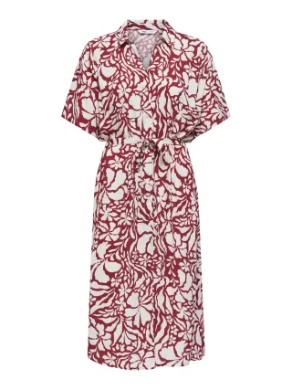 ONLY - ONLYASMIN S/S SHIRT DRESS WVN NOOS Merlot - Gr. - M