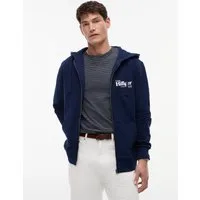 Tommy Hilfiger Kapuzensweatjacke SMALL NAUTICAL GRAPHIC HDD aus Baumwolle, mit Label-Details