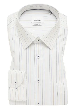 ETERNA - Hemd Twill Langarm blau - Gr. - 44/Langarm - 65cm