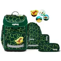 ergobag Schulranzen Schulranzen-Set CUBO BärRex 5-teilig, 25/26 (5-teilig), ergonomisch, höhenverstellbar, Your-Size-System, ab 1. Klasse