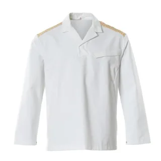 MASCOT Herren Schlupfkasack FOOD & CARE Weiß / Currygelb XL - 20252-442-0670-XL