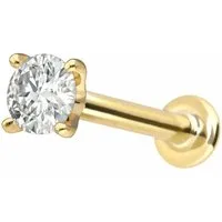 PIERCINGLINE Piercing-Set 18 Karat Gold Labret mit Innengewinde DIAMANT (Labrets, 1-tlg)