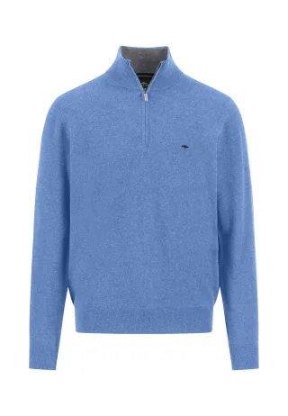 FYNCH-HATTON - Troyer-Zip, Merino Cashmere crystal blue - Gr. - XL