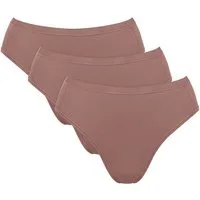 sloggi Tai-Slip GO Daily Cotton (3er Pack) Glanz-Effekt Details, hoher Beinausschnitt, weich, elastisch