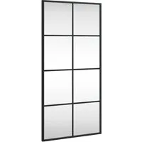 vidaXL Spiegel Wandspiegel Schwarz 40x80 cm Rechteckig Eisen (1-St)