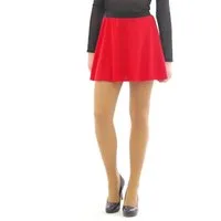 YESET Minirock Swing Rock Mini hohe Taille Falten-Rock Gummibund Skirt Minirock rot L Falten-Rock