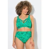 Ulla Popken Soft-BH Bikini Animalmuster Zierbänder Softcups