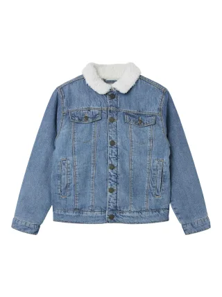 NAME IT - NKMJACK TEDDY DNM JACKET 1101-OV N medium blue denim - Gr. - 152