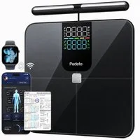 Vornix Körper-Analyse-Waage smarte Körperfettwaage mit 8 Elektroden,WLAN & Bluetooth, 28 Körperwerte, A&P Health App, Segmentanalyse, smarte Waage Ganzkörperanalyse Körperanalysewaage, Körperzusammensetzung automatische Datensynchronisierung