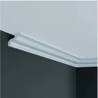 PROVISTON Stuckleiste Polyurethan, 40 x 40 x 2000 mm, Weiß, Deckenleiste, Kleben, Polyurethan, 1-St.