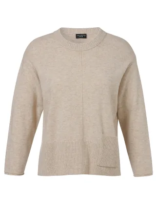 VIA APPIA DUE - Pullover Rundhals 1/1 Arm Taschen champagner melange - Gr. - 52