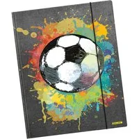 Online Pen Organisationsmappe Bastelmappe DIN A3 Fußball-Design mit Gummizug