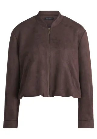 Betty Barclay - Kurzer Blazer Velours-Optik braun - Gr. - 36