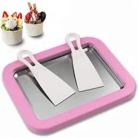 KINSI Eiswürfelform Eisplatte zum eis machen, Rolled Ice Cream Maker, Eis Platte Für Ice Rolls, Rolleismaschiene Platte