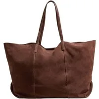Next Schultertasche Große Schultertasche aus Veloursleder (1-tlg)