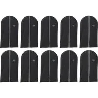 HAC24 Kleidersack Kleiderhülle Schutzhülle Kleidersack Aufbewahrungs Hülle Kleiderschutz (Set, 10 St., 135 x 60 cm) mit Reißverschluss & Sichtfenster Schutzhülle
