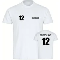 multifanshop T-Shirt Kinder Deutschland - Trikot 12 - Boy Girl