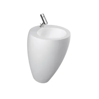 LAUFEN Waschtisch Il Bagno Alessi One 520x530, weiß mit LCC, mit integrierter Säule, 81197.1, 811971 H8119714001041