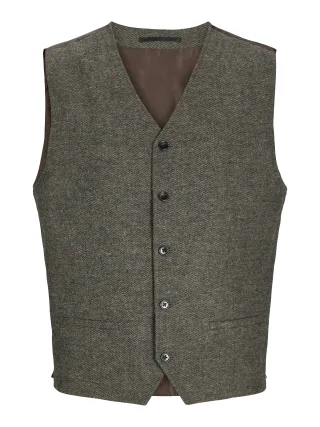 JACK&JONES - JPRWINTER TWILL WAISTCOAT slate black - Gr. - 48