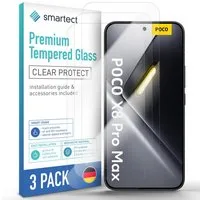 smartect Displayschutzglas Schutzglas Panzerfolie Klar für Xiaomi Poco X8 Pro Max, Set, 3 Stück, Schutzfolie Glasschutz Bildschirm