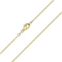 Materia Gliederkette Damen Gold Ankerkette Fein 1mm K61, Sterlingsilber, vergoldet