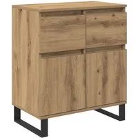 vidaXL Sideboard Sideboard Artisan-Eiche 60 x 35 x 70 cm Verbundholz und Eisen (1 St)