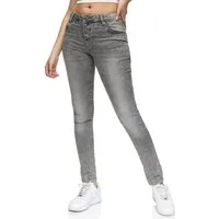 REPUBLIX Stretch-Jeans ISLA Damen Knopf Mid Waist Stretch Denim Jeans