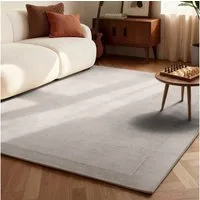 Villeroy & Boch Teppich Wollteppich Kivi, rechteckig, Höhe: 17 mm, Handgewebt, Wolle, Bordüre, Einfarbig, Läufer, Wohnzimmer, Modern