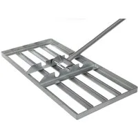 SattesGrün Rasenrechen Profi Rasenrakel Rakel zum Sanden Abziehen, mit 150,00 cm langem Stiel, Levelingrake Flächenebner Leveler Lawnleveling mit Stiel