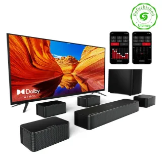 [EU/US Direct] Refurbished Ultimea Poseidon D80 460W 7.1CH Soundbar 4 Wired Surround Speakers 6.5" Wireless Subwoofer Ba