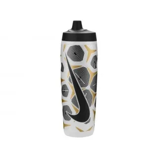 Nike - "Refuel" Wasserflasche, Grafikdruck, 680ml (Schwarz/Gold/Silber)