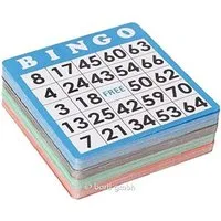 Bartl Spiel Bingo Karten 100er Set, Zusatzkarten, zur Wiederverwendung geeignet, Ersatz Bingokarten / Ideal für Senioren