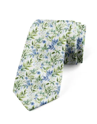 mr. célestin - Krawatte mit Blumenmuster - Belair blau/grün - Gr. - OS