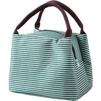 Agger Kühltasche Faltbar mit Folienfutter, Lunchbox Tasche, Lunchtasche Isoliert, Tragbar Lunchbag für Arbeit, Camping oder Reise Mittagessen