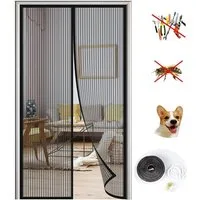 ibettertec Insektenschutz-Vorhang Fliegengitter Balkontür, insektenschutz Tür Magnet, Fliegengitter Tür, (Fliegenvorhang Magnetisch 90x210CM, Moskitonetz Tür Ohne Bohren, Fliegenschutz Magentvorhang), für Balkontür und Terrassentür Kellertür Kinderle