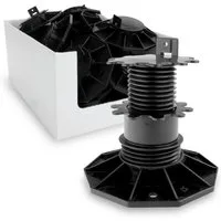 Eurotec Terrassendielen Stelzlager Eco L 6,5 - 13,0 cm, 20er-Pack, höhenverstellbar, (Spar-Set, 20-St., Stelzlager + Schrauben)
