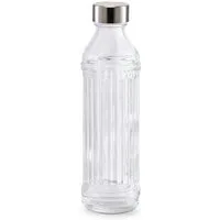 Basera® Trinkflasche Glasflasche mit Edelstahlverschluss, 500 ml