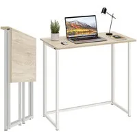 NAIMP Schreibtisch faltbar Computertisch Klapptisch Arbeitstisch Bürotisch
