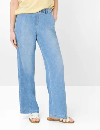 Brax Damen Palazzohose Style MAINE USED LIGHT BLUE, hellblau, Gr. 42